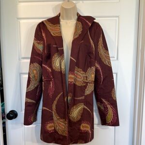 3 sisters Rare paisley blazer small